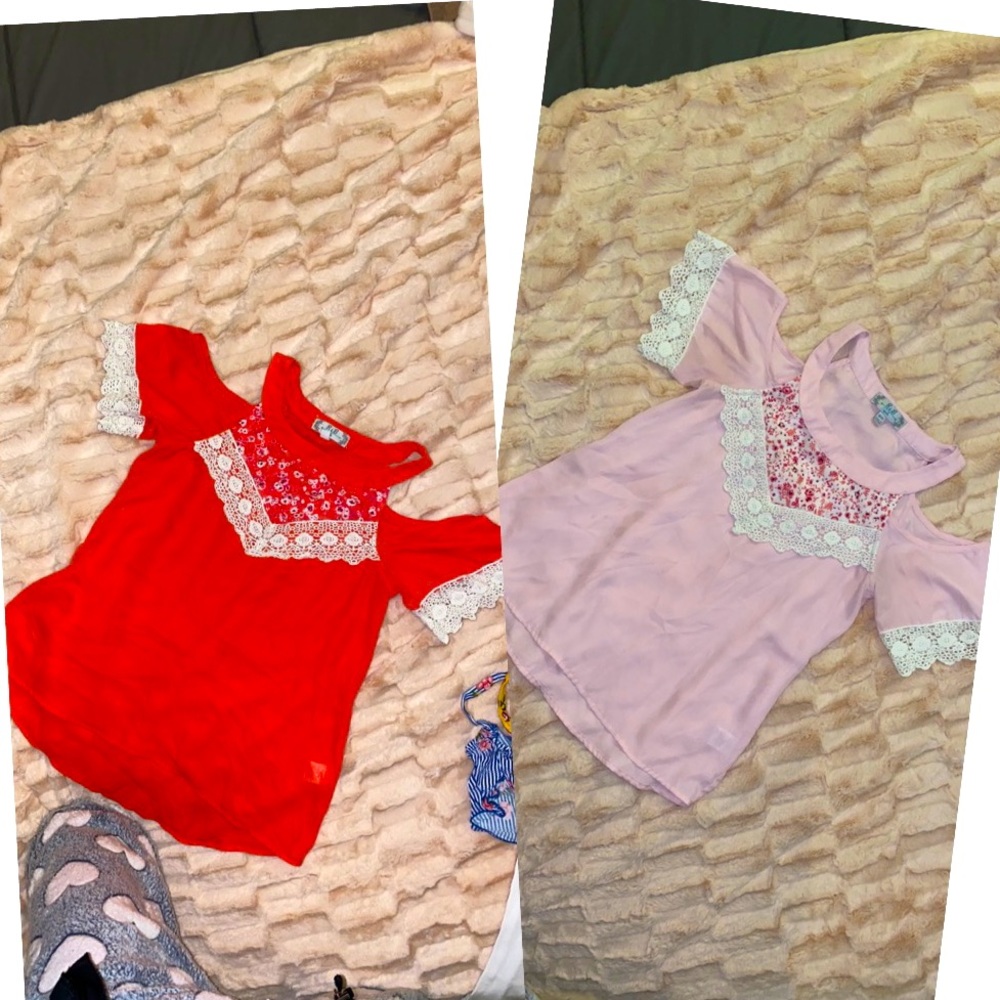 Two R&B Girls Cold Shoulder Shirts